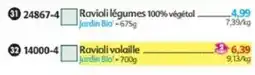 Maximo Jardin Bio' Ravioli volaille offre