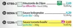Maximo Jardin Bio' Sauce tomate basilic offre