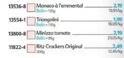 Maximo Belin Monaco à l'emmental offre
