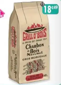 Maximo Grill d'Bois Charbon de Bois Naturel offre