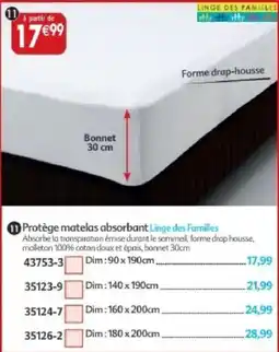 Maximo Linge des Familles Protège matelas absorbant offre