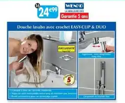 Maximo WENKO Douche lavabo avec crochet EASY-CLIP & DUO offre