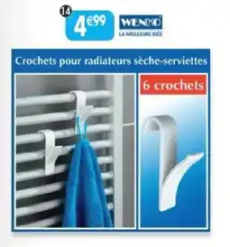Maximo WENKO Crochets pour radiateurs sèche-serviettes offre