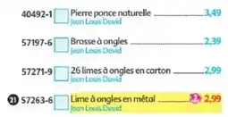 Maximo Jean Louis David Lime à ongles en métal offre