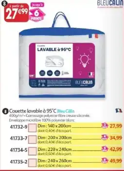 Maximo BLEUCALIN Couette lavable à 95°C offre
