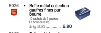 Croque Gel Boîte Métal Collection Gaufres Fines Pur Beurre offre