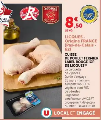 LICQUES CUISSE DE POULET FERMIER