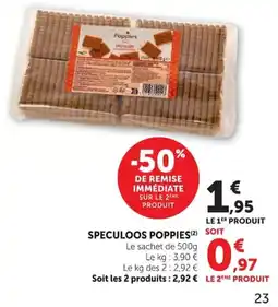 Super U Poppies Speculoos offre