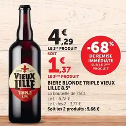 Super U VIEUX LILLE Triple offre