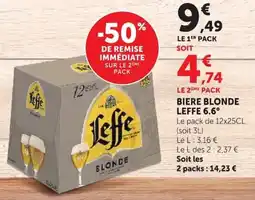 Super U Leffe Blonde offre