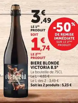 Super U Victoria Bière blonde offre