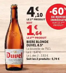 Super U Duvel Bière blonde offre