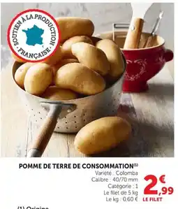 Super U POMME DE TERRE DE CONSOMMATION offre