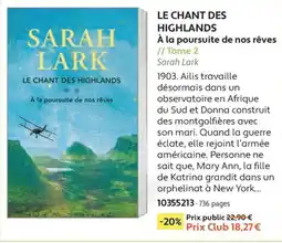 France Loisirs Le chant des highlands offre