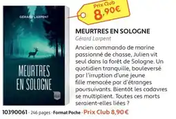 France Loisirs Gérard Larpent MEURTRES EN SOLOGNE offre