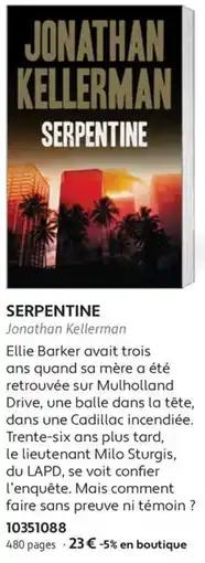 France Loisirs Jonathan Kellerman Serpentine offre