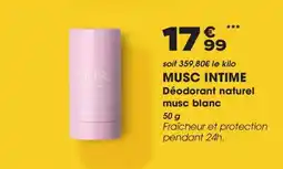 Aprium Pharmacie MUSC INTIME Déodorant naturel musc blanc offre
