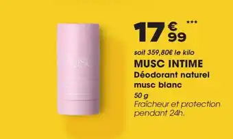 MUSC INTIME Déodorant naturel musc blanc