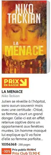 France Loisirs Niko Tackian La Menace offre