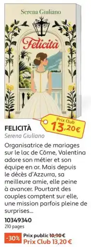 France Loisirs Serena Giuliano Felicita offre