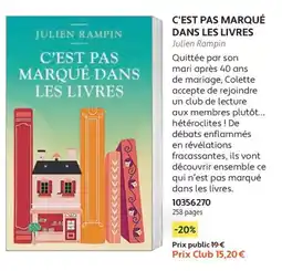 France Loisirs C'est pas marque dans les livres offre