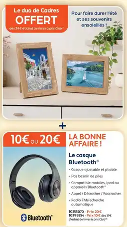 France Loisirs Le casque Bluetooth offre