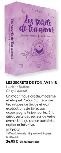 France Loisirs Les secrets de ton avenir offre