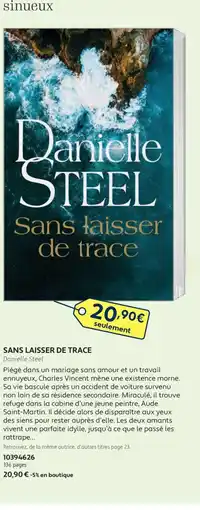 France Loisirs Danielle Steel Sans laisser de trace offre