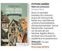 France Loisirs POTION AMÈRE Mort en Limousin offre