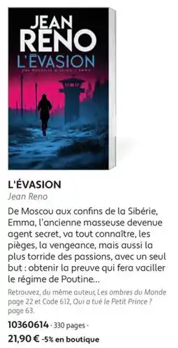 France Loisirs Jean Reno L'Évasion offre