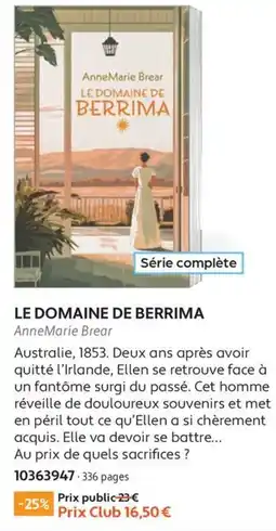 France Loisirs Annemarie brear le domaine de berrima offre