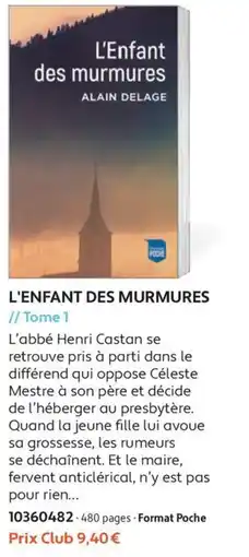 France Loisirs L'Enfant des murmures offre