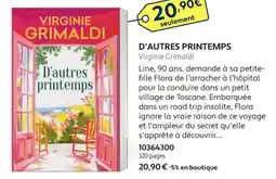 France Loisirs Virginie Grimaldi D'autres printemps offre