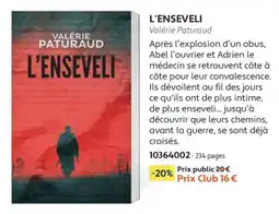 France Loisirs L'ENSEVELI Valérie Paturaud offre