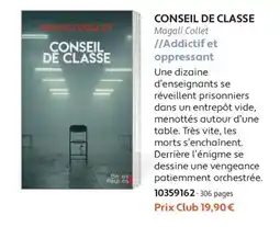 France Loisirs Magali Collet Conseil de classe offre