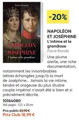France Loisirs Pierre Branda NAPOLÉON ET JOSÉPHINE offre