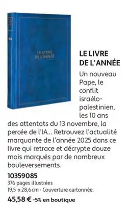 France Loisirs LE LIVRE DE L'ANNÉE offre