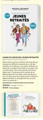France Loisirs LEduc'HUMOUR GUIDE DE SURVIE DES JEUNES RETRAITÉS offre