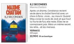 France Loisirs Maxime Chattam 8,2 SECONDES offre