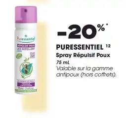 Aprium Pharmacie PURESSSENTIEL Spray Répulsif Poux offre
