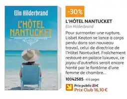 France Loisirs Elin Hilderbrand L'HÔTEL NANTUCKET offre