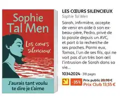 France Loisirs Sophie Tal Men Les cœurs silencieux offre