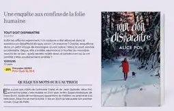 France Loisirs Alice Pol Tout doit disparaître offre