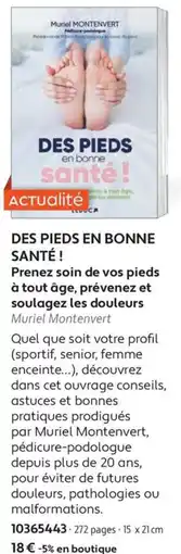 France Loisirs Muriel Montenvert DES PIEDS EN BONNE SANTÉ ! offre
