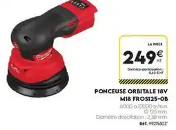 Tout faire matériaux Ponceuse 18v m18 fros125-ob offre