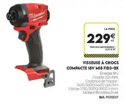 Tout faire matériaux Visseuse a chocs compacte 18v m18 fid3-oax offre
