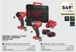 Tout faire matériaux Bosch - perceuse / visseuse a chocs m14 fuel powerpack ippp24-53-202 offre