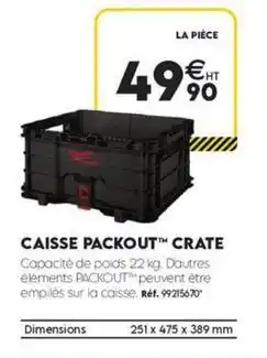 Tout faire matériaux Caisse packout crate offre