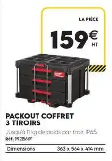 Tout faire matériaux Packout coffret 3 tiroirs offre