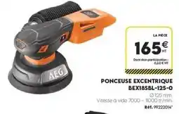 Tout faire matériaux Aeg - ponceuse excentrique bex18sbl-125-0 offre